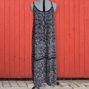 COPY - Retro Paisley Boho Dress With Tassel Ties